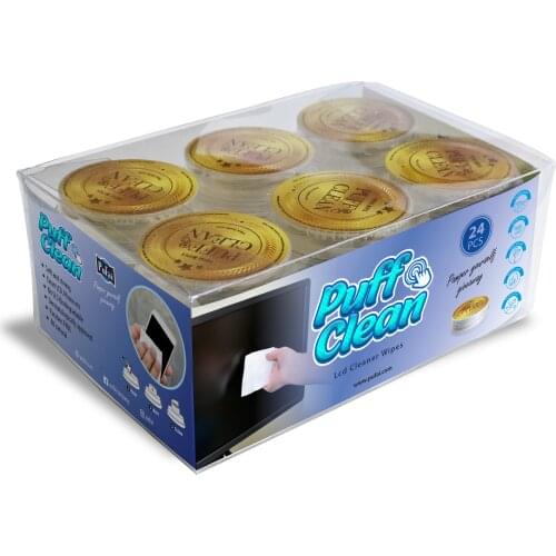 Pufai Notebook LCD Phone Glass Cleaning Wipes Capsule 24 Cleaning Capsules in a Box
