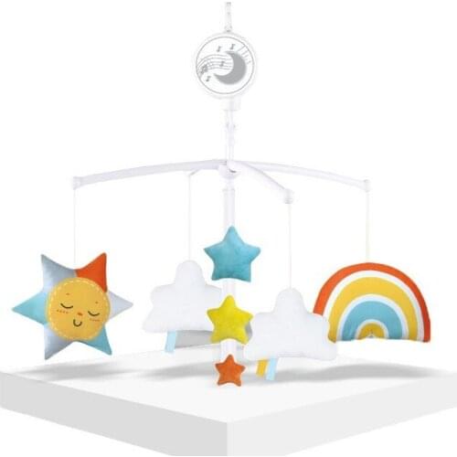 Baby Room Decor Baby Bed Bell Rattle Toy Rainbow Music Bedside Bell Baby Fabric Comfort Toys Baby Toys Toys for Baby