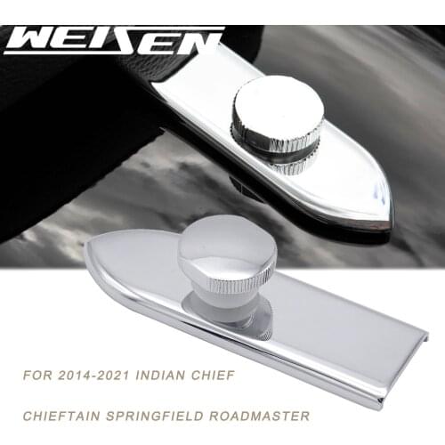 For 2014-2021 Indian Chief Chieftain Roadmaster Springfield Models Motorcycle Black & Chrome Seat Bolt Mount Cover Screw