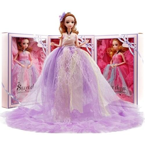 Toys for Girls 45cm Wedding Doll Toys for Little Girls Suit Doll Customizing Supplies Kids Toys Doll House Furniture Set