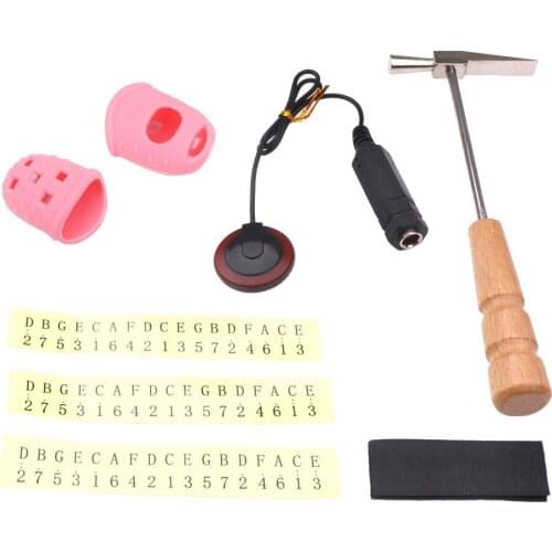 Kalimba Thumb Piano Tuner Hammer Tool+Fingertip Protector+Note Sticker+Piezo