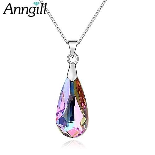 Classic Water Drop Shaped Necklaces &Pendants Crystal From Swarovski Women Necklace Charmes Acessorios Gift For Birthday Wedding