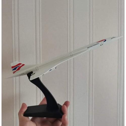 Concorde Plane Model Toy 1:200 Scale Concorde Air British 1976-2003 Airline Airplane Model Resin Collectible Display Model Toy