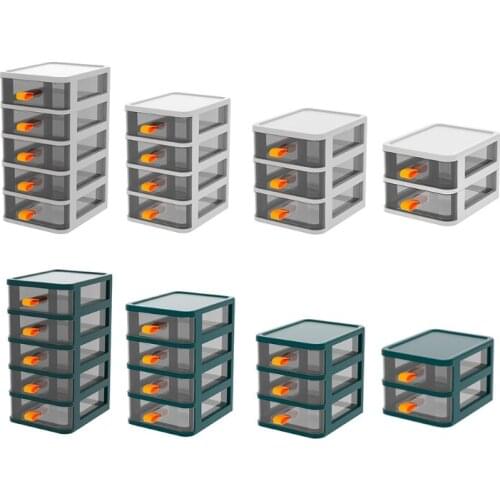 Multi-purpose Plastic Storage Organizer Box Small Drawer Type Desk Storage Cabinet Stationery Cosmetic Makeup Storage