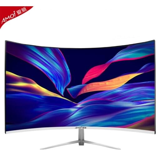 Amoi 27"LCD Curved Screen Monitor PC 75Hz 1920×1080p HD Gaming Monitor Desktop Computer HDMI /VAG Interface Monitor Gamer