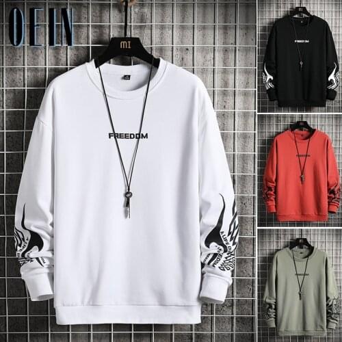 Men Oversized Harajuku Solid Graphic Hoodies 2021 Autumn Pullover Mens Harajuku Sweatshirts Fashions Casual Clothes Streetwear