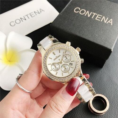 New Fashion Gold Womens Watches Luxury Vintage Quartz Ladies Watch Life Waterproof Diamond Watch Auto Date Clock Female Watches