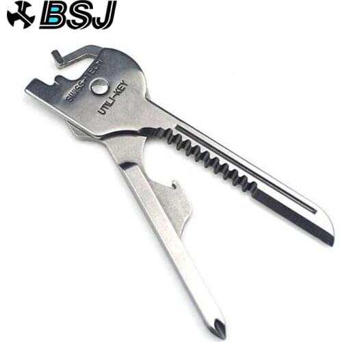 New 6 In 1 Utili-Key Mini Multitool Keyring key chain camping survival rescue pocket plier tools