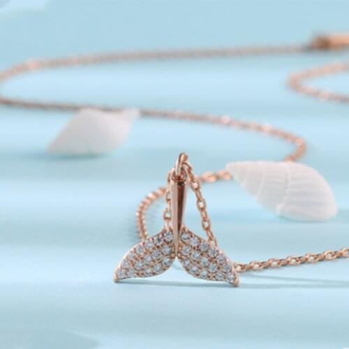 Fishtail Necklace Female Clavicle Chain New Simple Temperament Tide Net Red Jewelry Pendant Charms Women Necklaces Gifts