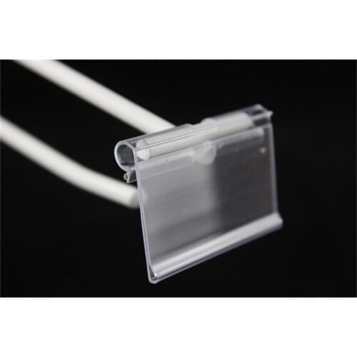 30PCS Plastic Sign Label Holder Wire Shelf Retail Price Tag Label Card Merchandise Sign Display Holder Stand
