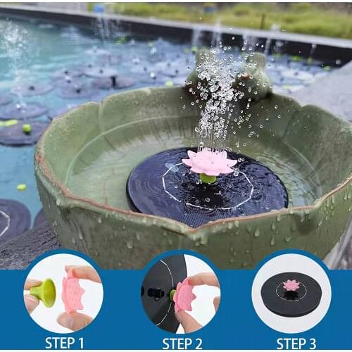 Floating Solar Fountain Garden Water Fountain Pool Pond Decoration Solar Panel Powered Fountains Water Pump Garden Decoration