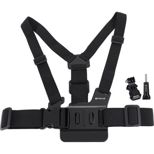 Adjustable Body Mount Belt Chest Strap with J Hook Mount & Long Screw for GoPro,DJI OSMO Action, Xiaoyi and Other Action Cameras