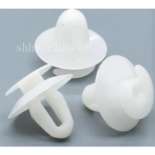 Shhworldsea 100PCS Polyformaldehyde White For Mercedes Benz 1995-On Auto Clips Fasteners Beze Car Plastic Rivet Clip