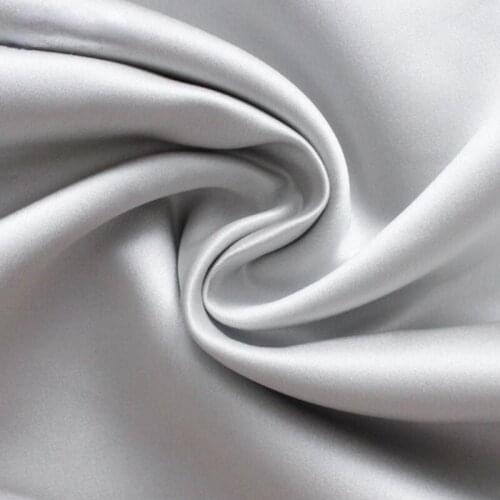 Width 59'' 395 White Satin Fabric By The Yard For Wedding Dress DIY Material