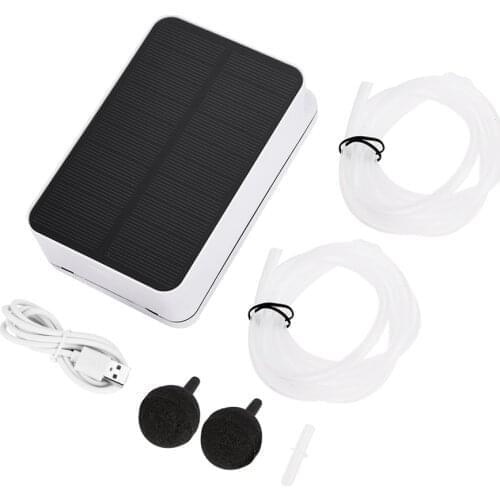 Solar Powered Waterproof Oxygenator Aerator Air Pump Oxygen For Outdoor Pool Emergency Power Emergency Oxygenation Pump