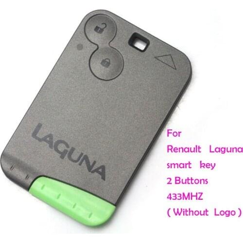 For Renault Laguna smart key 433MHZ without logo 2 buttons remote car key 2pcs,Free Shipping