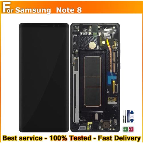 For SAMSUNG GALAXY Note 8 N9500 N950FD N950U Display Touch Screen Digitiz, New ORIGINAL LCD Touch Screen Digitizer With Frame