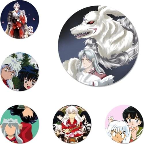 58mm anime Inuyasha Icons Pins Badge Decoration Brooches Metal Badges For Backpack Decoration