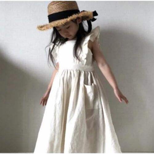 2021 Summer New Brand Baby Girls Dresses Korean Japan Style Kids Girls Dress Causal Princess Dress Ruffles Kids Girl Clothing