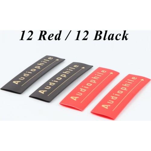 24pcs Audiophile Heat Shrink Tube 14mm Insulated Sleeving Tubing for Speaker Interconnect Audio Cable DIY loudspeaker cable