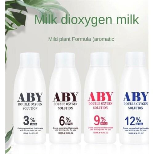 Aromatic Thick Dioxygen Milk Hair Color Cream Bleaching Powder Creme Developer Odorless h2o2 Oxidant 100ml