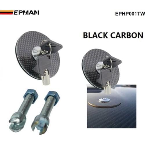 BLACK CARBON Fiber ) Flush Mount Hood Lock w/ Key Variable Mount For BMW 520i f10 EPHP001TW