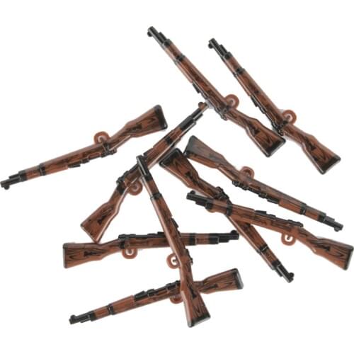 WW2 Military Soldier Accessories Building Blocks Army Figures German Printed Kar98k Guns Weapon Parts Bricks Boys Toys