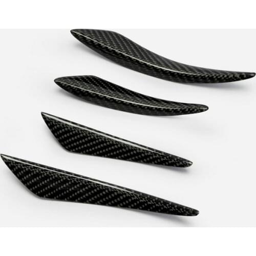 For Nissan Skyline R32 R33 R34 R35 GTR GTS GTT Universal Bent Style Carbon Fiber Front Bumper Canard Fibre Splitter Kit Trim Set