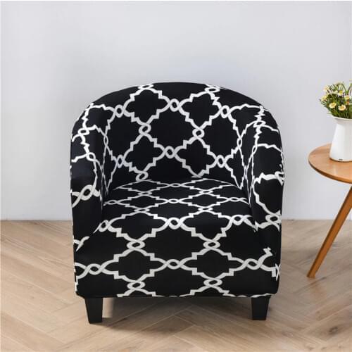 Elastic Coffee Shop Sofa Armchair Seat Cover Protector Spandex Furniture Slipcover Couch Room Single Seater Chair Cover