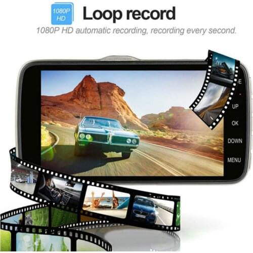 GT800 4inch IPS Display Dash Cam Recorder 5V 170° Wide Angle Lens Loop Recordin