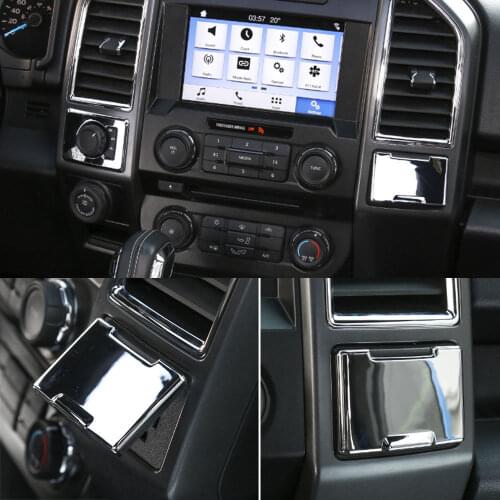 Auto ABS Red/ Shiny/ Matte Center Console Power Outlet Cap Cover Trim Decoration Fit For Ford F150 2015+ Car Styling Accessories