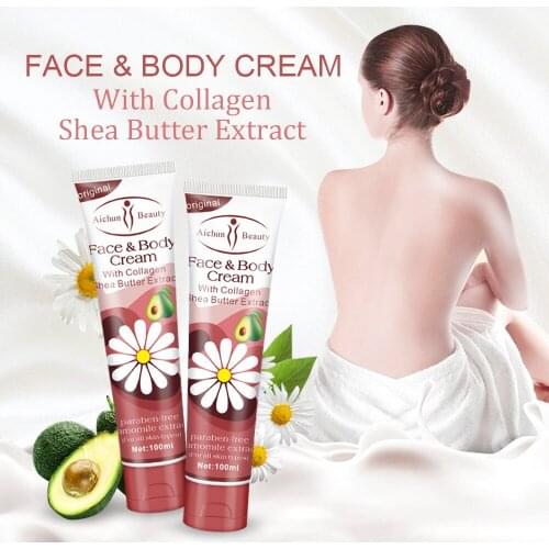 100ml Chamomile Body Lotion Face Body Cream Skin Whitening Moisturizing Tender Nourish Brighten Skin Color Body Care
