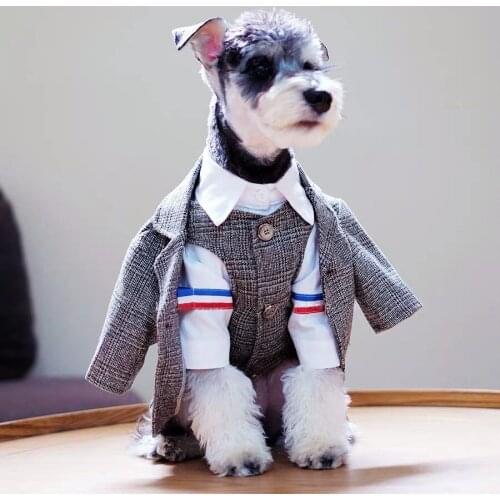 Fashion Pet Dog Clothes Wedding Party Vest Suits For Small Medium Dogs Schnauzer French Bulldog Pug Jacket Coat Costume BNC01