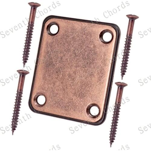 A set of copper redGuitar Neck plates for Bass Guitar Electric Guitar Wholesale guitar accessories Parts