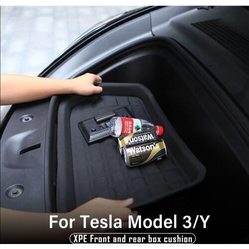 Vxvb New For Tesla Model Y Accessories 2021 Dedicated luggage Mat ModelY Boot Liner Trunk Cargo Mat Tray Floor Carpet Mud Pad
