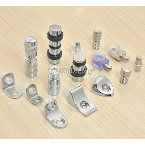 Wholesale 50PCS/lot Glass Shelf Support Pins Furniture Shelf Holder Brackets Glass Board Frame Holder Brackets Connecting Parts