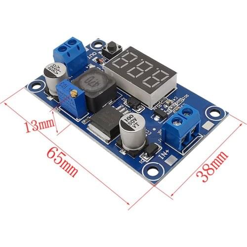 LM2596 DC-DC Power Step Down Converter Voltage Regulator LED Display Voltmeter 4.0~40 to 1.3-37V Buck Adapter Adjustable Supply