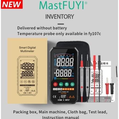 Professional Multimeter Digital Tester Multimeters Ture RMS AC DC Transistor Tester Capacitor Temperature Voltmeter Smart Meter
