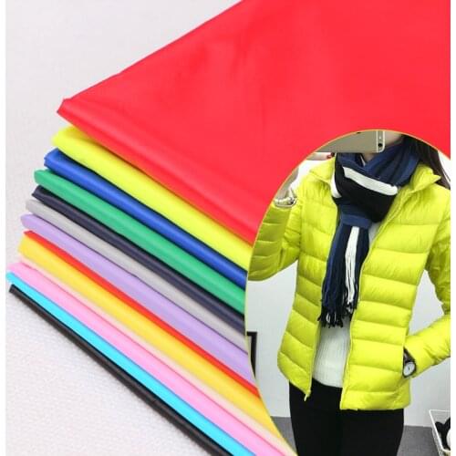 Down Jacket Fabric Waterproof Gallless Lightweight Nylon Silk Winter Liner Cotton Fabrics for Sewing by Meter Home Textile