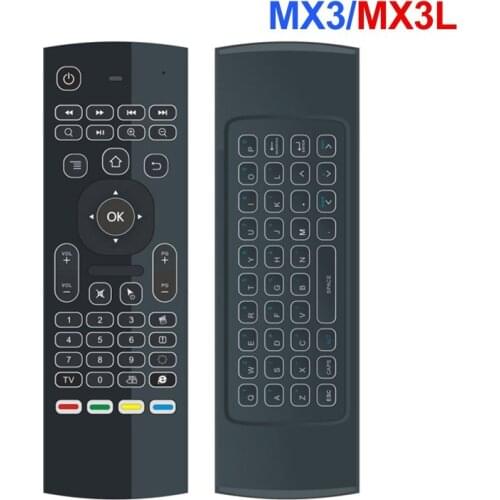 MX3 MX3-L Backlit Air Mouse T3 Smart Voice Remote Control 2.4G RF Wireless Keyboard For X96 mini KM9 A95X H96 MAX Android TV Box