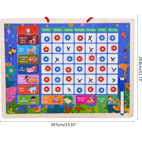 Q9QB 1 Set Interactive Improve Intelligence Portable Educational Toys with Magnetic Kids Simulated Reward Chart for Kids