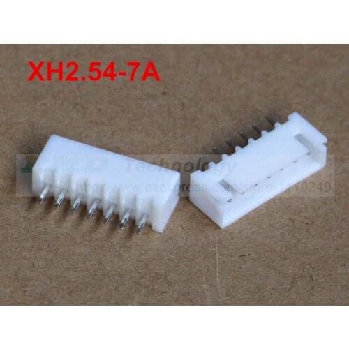 50pcs/lot XH2.54-7A XH2.54 male connector PIN header 2.54 mm 7pin free shipping