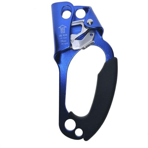 Rock Climbing Hand Ascender Rope Clamp Right Handled Riser Rappelling Gear for Mountaineering Caving Tree Climber Work