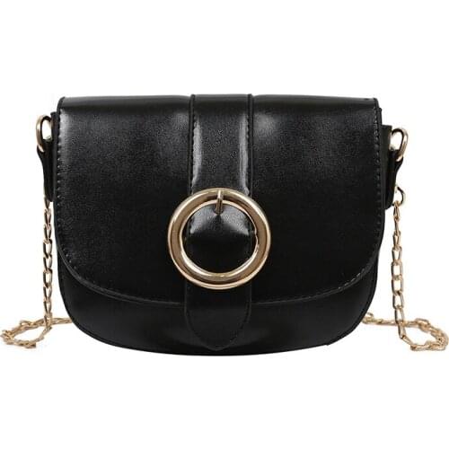 Crossbody Single Shoulder Bag Mini Handbag with Golden Chain Strap for Women Girls Best Sale-WT