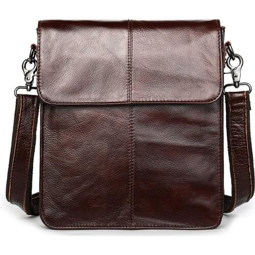 Male Man Crossbody Bag for Messenger Men Leather Bags Messenger Bag Mens Shoulder Bags Genuine Leather Small Flap