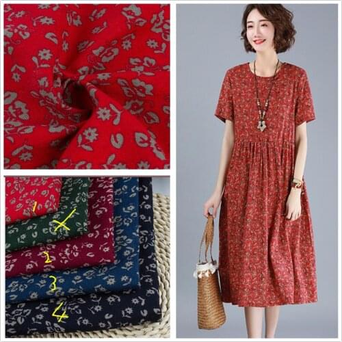 Cotton ramie printed fabric