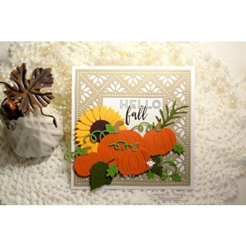 Mmao Crafts Metal Steel Cutting Dies New 3Pcs Pumpkin leaf vine Stencil For DIY Scrapbooking Paper/photo Cards Embossing Dies