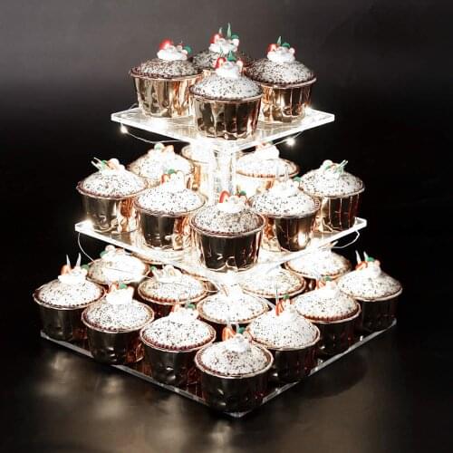 3 Tier Transparent Acrylic Cake Dessert Display Stand For Party Tower Cupcake Holder Bakeware Wedding Birthday Party Decor G3