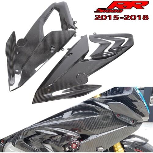 Carbon Fiber Painted Car Fairing Panel Side Top Cover FOR BMW S1000RR HP4 2015 2016 2017 2018 Black Carbon Brazing