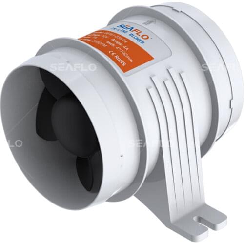 In-line Blower 12V DC Straight-flow Engine Room Fan 4 Inch Exhaust Fan 235CFM